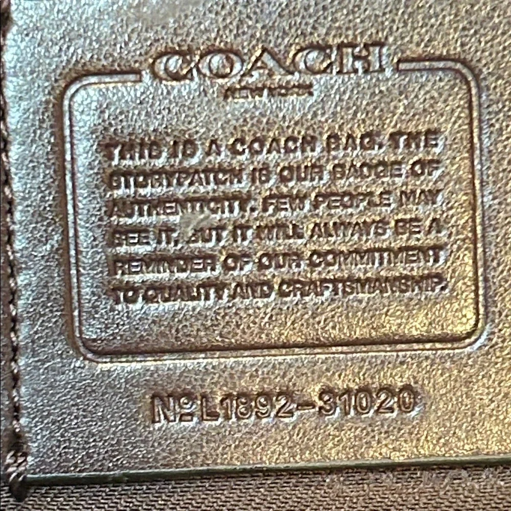 Coach Navy Dreamer 36 Border Rivets Leather Handbag